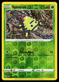 Spinarak Peelable Ditto 006/078 Reverse Holo Pokemon GO Pokemon Card - Image 1
