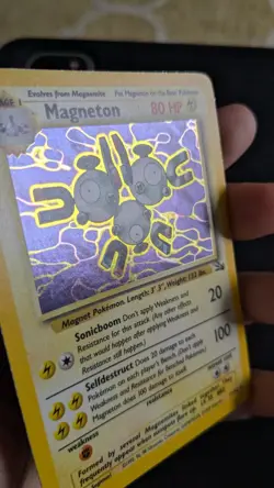 Magneton 11/62 1999 WOTC Fossil Collection Holo Rare Pokemon Card LP A - Image 4