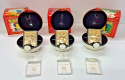 Pokemon 23K Gold Plated Trading Cards Lot of 3 With Ball 1999 Burger King - Image 1