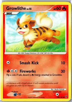 Pokemon Card - Growlithe 108/147 Supreme Victors Common Moderately Played - Image 1