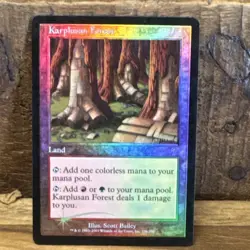 Wizards of the Coast MTG Karplusan Forest Deckmaster Land Foil EN Rare 2001 - Image 1