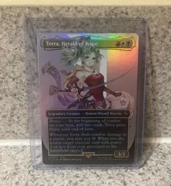 MTG Final Fantasy Commander #204 Terra, Herald of Hope Mythic BORDERLESS FOIL MT - Image 1