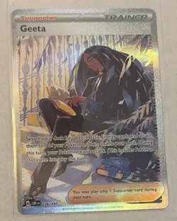 Geeta 226/197 Special Illustration Rare SIR Obsidian Flames Holo Pokemon Card NM - Image 1