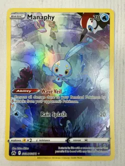 Manaphy GG06/GG70 Crown Zenith Galarian Gallery Holo Pokemon NM - Image 1