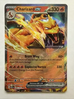 Pokemon TCG Charizard ex 006/165 Sv: Scarlet & Violet 151 Double Rare Holo - Image 1