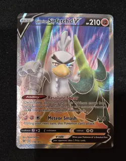 GALARIAN SIRFETCH'D V 174/185 ULTRA RARE VIVID VOLTAGE POKEMON MP - Image 1