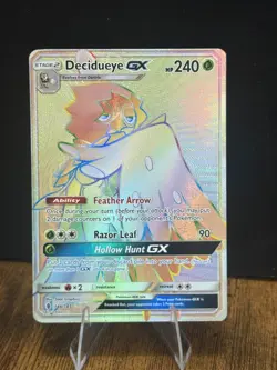 Pokemon TCG Decidueye GX 146/145 Secret Rare Rainbow Guardians Rising - HP - Image 1