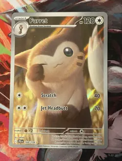 Furret 168/159: Journey Together Illustration Rare Full Art Holo. NM Pokemon - Image 1