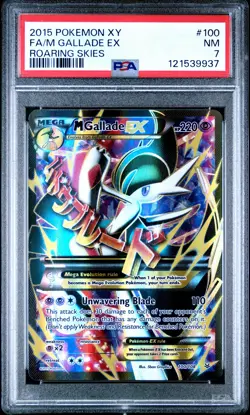 M Gallade EX 100/108 Roaring Skies Pokemon PSA 7 - Image 1
