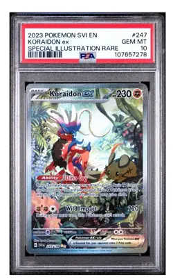 Pokemon TCG Koraidon ex 247/198 Scarlet & Violet Base SIR PSA 10 GEM MINT - Image 1
