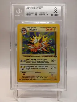 Jolteon 4/64 Jungle Unlimited Holo Rare BGS 8 Pokemon TCG NM/MT ENG - Image 1