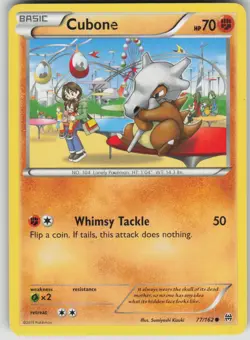 Pokemon TCG Cubone Common XY - BREAKthrough 77/162 - Image 1