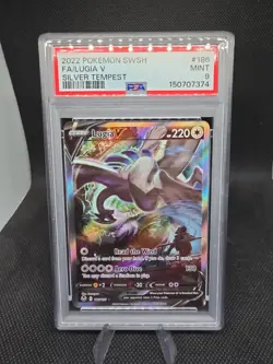 Pokemon Lugia V 186/195 Silver Tempest SWSH12 Alt Full Art Holo EN PSA 9 - Image 1
