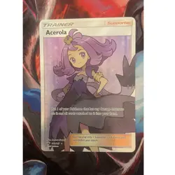 Pokemon Acerola Trainer Sm-Burning Shadows 142/147 Ultra Rare Full Art Holo Eng - Image 1