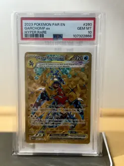Pokemon TCG - SV Paradox Rift Garchomp ex Gold Hyper Rare 260/182 PSA 10 - Image 1