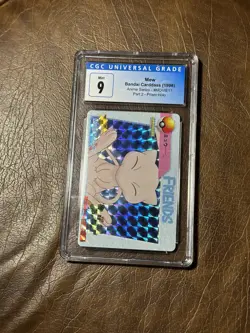 CGC 9 Mew - Holo Prism MOVIE 17 Pokemon Bandai Carddass JPN Vending 1998 PSA - Image 1