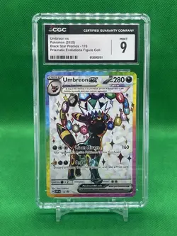 UMBREON EX Black Star Promo 176 CGC 9 2025 Pokemon Prismatic Figure Collection - Image 1