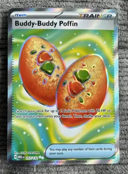 Pokemon TCG Buddy-Buddy Poffin 167/132 Mega Evolutions Ultra Rare Full Art NM - Image 1