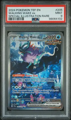 2024 POKEMON TEF EN-TEMPORAL FORCES #205 WALKING WAKE EX PSA 9 - Image 1