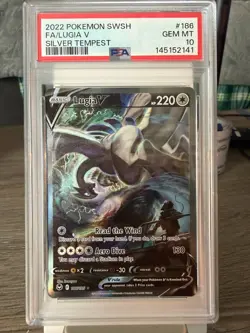 Pokemon 2022 Lugia V Alt Full Art Holo Silver Tempest 186/195 PSA 10 - Image 1
