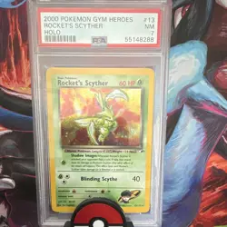 Gym Heroes Rocket's Scyther Holo Rare PSA 7 13/132 English Pokemon TCG 2000 - Image 1