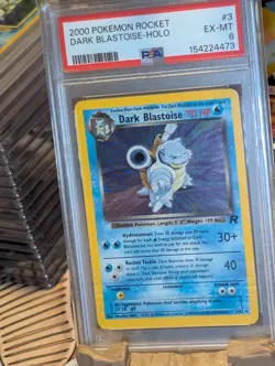2000 Pokemon Team Rocket Dark Blastoise Holo 3/82 PSA 6 EX-MT - Single Owner - Image 1