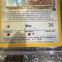 Pokemon TCG Eevee CGC 9 Mint Holo Black Star Promo #11 Pokemon League 2000 - Image 4