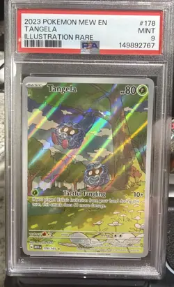 2023 POKEMON MEW EN-151 ILLUSTRATION RARE #178 TANGELA PSA 9 - Image 1