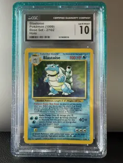 Pokemon Base Set 1999 Blastoise 2/102 Holo CGC 10 | POP 133 - Image 1