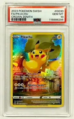 2023 SWSH Pokemon Pikachu Crown Zenith Pikachu Galarian Gallery #GG30 PSA 10 - Image 1
