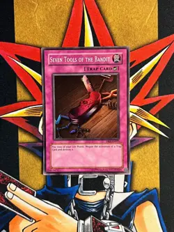 DB2-EN075 Seven Tools Of The Bandid Super Rare UNL Edition NM Yugioh - Image 1