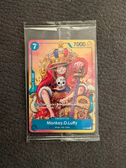 One Piece Monkey D Luffy Promo Card (Non Foil) Sealed P-043 - Image 1
