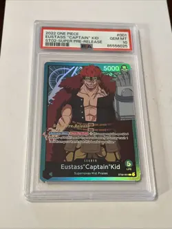 2022 One Piece Eustass Captain Kid Super Pre-Release ST02-001 PSA 10 - Image 3