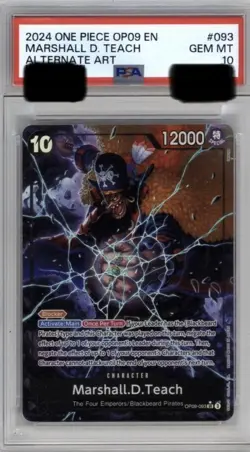 PSA 10 – 2024 ONE PIECE OP09 MARSHALL D. TEACH ALTERNATE ART - Image 1