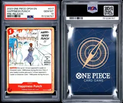 One piece TCG Pre Release Promo Nami Vivi Happiness Punch Op04-017 PSA 10 - Image 2
