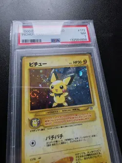 Japanese Neo 1 Pichu No. 172 Holo Rare Pokemon TCG Card Psa 7 - Image 2