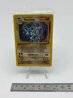 Sealed Machamp Base Set 8/102 1st Edition Holo Pokemon Card Rare WOTC - Image 1