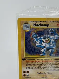 Sealed Machamp Base Set 8/102 1st Edition Holo Pokemon Card Rare WOTC - Image 2