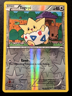 Togepi 102/135 B&W Plasma Storm Pokemon Card Reverse Holo Foil Rare LP - Image 1