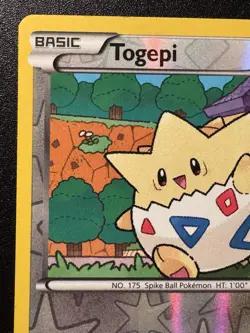 Togepi 102/135 B&W Plasma Storm Pokemon Card Reverse Holo Foil Rare LP - Image 3