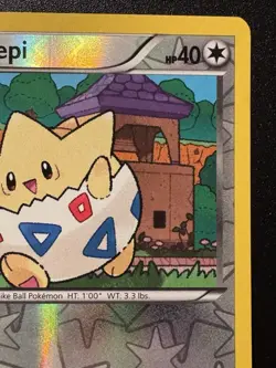 Togepi 102/135 B&W Plasma Storm Pokemon Card Reverse Holo Foil Rare LP - Image 4