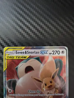 Pokemon Eevee & Snorlax GX Tag Team Card 120/181 Holo HP 270 - Image 2