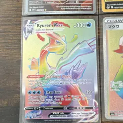 Pokemon Card Lot Rayquaza VMAX Holo Rapid Strike Meowth Kyurem VMAX Trainer - Image 5