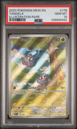 PSA 10 GEM MINT Tangela 178/165 Illustration Rare Scarlet & Violet 151 Pokemon - Image 1