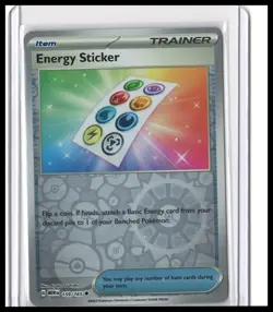 REVERSE HOLO Pokemon SV: Scarlet & Violet 151 #159/165 Energy Sticker - Image 1