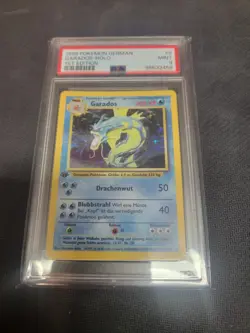 1999 Pokemon Base Set 1st Edition Gyarados Holo #6 GARADOS German PSA 9 MINT - Image 1