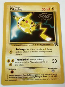 Pikachu Promo Card 4 From Pokemon The First Movie 1999 - Image 1