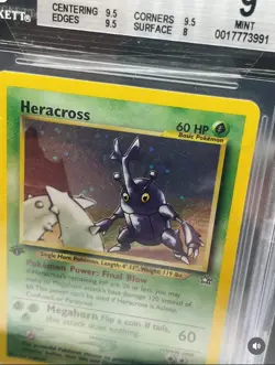 Pokemon Neo Genesis 1st Edition Heracross Holo Card 6/111 Vintage TCG - Image 2