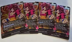 4x Pre-release Dragon Ball Super Card Son Goku FP-050 EN ssj4 SSJ 4 DAIMA - Image 1