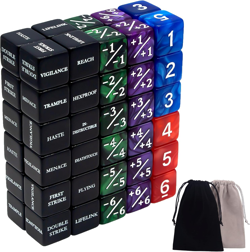 60 Piece Dice Counters Set - Magic Token Sparkle Dice for TCG & Card Games - Image 1